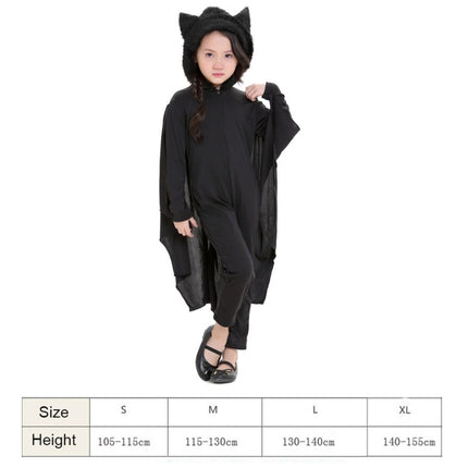 Halloween Costume Children Jumpsuit Bat Style Cosplay Costumes Stage Suit Size:S, Suggested Height:105-115cm-garmade.com