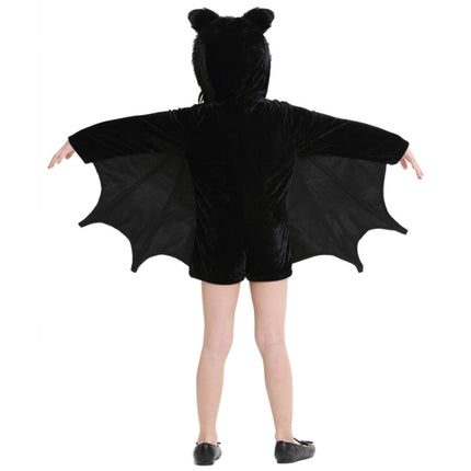 Halloween Costume Children and Women Bat Vampire Clothing Stage Performance Cosplay Clothing, Size:XS, Bust: 76cm, Clothes Long: 57cm, Suggested Height:100-120cm-garmade.com