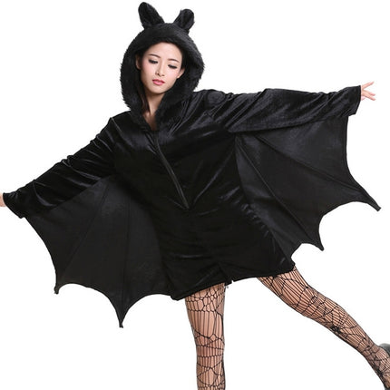 Halloween Costume Children and Women Bat Vampire Clothing Stage Performance Cosplay Clothing, Size:L, Bust: 94cm, Clothes Long: 73cm, Suggested Height:150-160cm-garmade.com