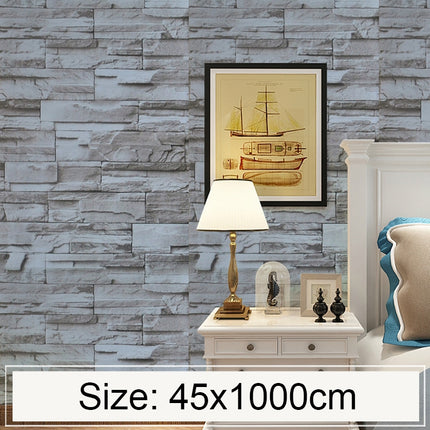 Stucco Brick Creative 3D Stone Brick Decoration Wallpaper Stickers Bedroom Living Room Wall Waterproof Wallpaper Roll, Size: 45 x 1000cm-garmade.com