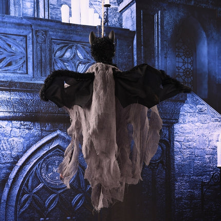 Flying Hanging Ghost Scary Sound and Moving for Halloween Decorations (Grey)-garmade.com