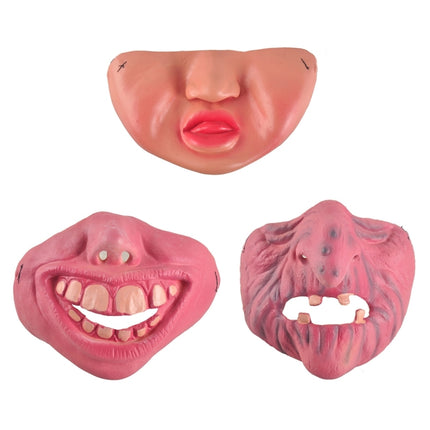 Fun Scary Horrible Mask Party Halloween Clown Latex Half Face Masks for Adult / Children, Random Style Delivery-garmade.com