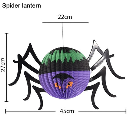 3 PCS / Set Creative Funny Halloween Ghost Bats Spider Pendant Paper Decoration and Props Horror-garmade.com