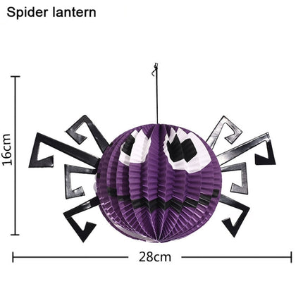 3 PCS / Set Creative Funny Halloween Pumpkin Bats Spider Pendant Paper Decoration and Props Horror-garmade.com