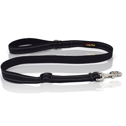 Pet Dogs Nylon Night Reflective Breathable Handheld Traction Lead Leash, Size: M, Adjustable Range: 2.5*(100-140cm)(Black)-garmade.com