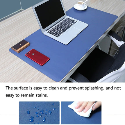 Multifunction Business Double Sided PU Leather Mouse Pad Keyboard Pad Table Mat Computer Desk Mat, Size: 80 x 40cm(Black Red)-garmade.com