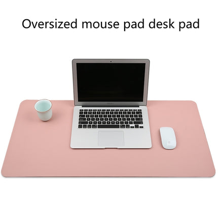 Multifunction Business PU Leather Mouse Pad Keyboard Pad Table Mat Computer Desk Mat, Size: 60 x 30cm(Black)-garmade.com