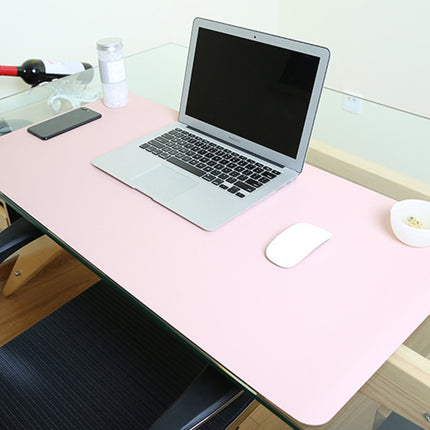Multifunction Business PU Leather Mouse Pad Keyboard Pad Table Mat Computer Desk Mat, Size: 60 x 30cm(Pink)-garmade.com