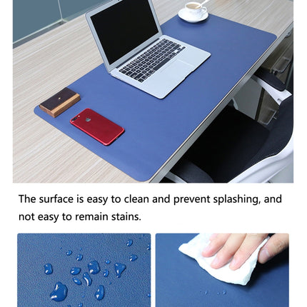 Multifunction Business PU Leather Mouse Pad Keyboard Pad Table Mat Computer Desk Mat, Size: 60 x 30cm(Sapphire Blue)-garmade.com
