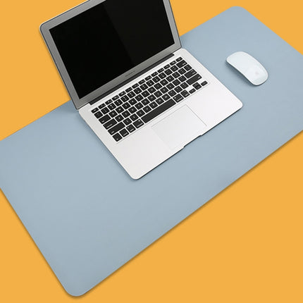 Multifunction Business PU Leather Mouse Pad Keyboard Pad Table Mat Computer Desk Mat, Size: 60 x 30cm(Baby Blue)-garmade.com