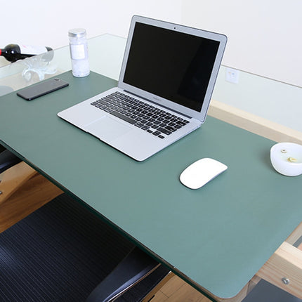 Multifunction Business PU Leather Mouse Pad Keyboard Pad Table Mat Computer Desk Mat, Size: 90 x 45cm(Green)-garmade.com