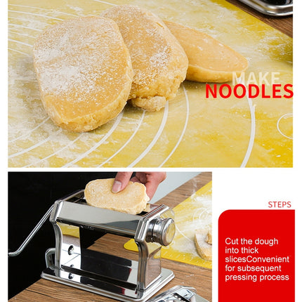 QF150 Household Kitchen Split Type Stainless Steel Manual Pressing Machine Pasta Machine (Silver)-garmade.com