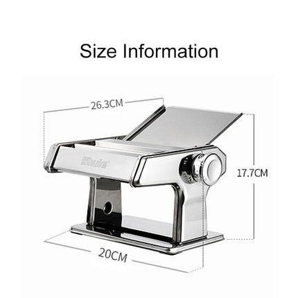 QZ150 Household Kitchen Integrated Stainless Steel Manual Pressing Machine Pasta Machine (Silver)-garmade.com