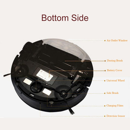 TOCOOL TC-450 Smart Vacuum Cleaner Touch Display Household Sweeping Cleaning Robot with Remote Control(Black)-garmade.com
