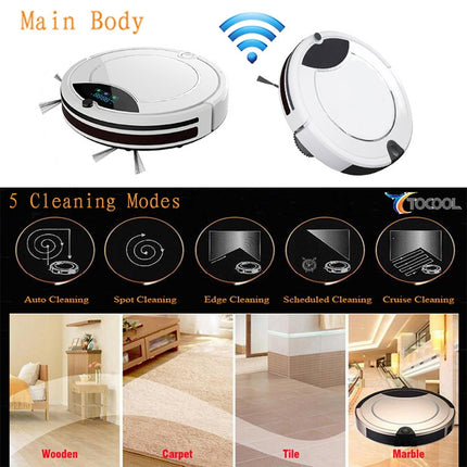TOCOOL TC-450 Smart Vacuum Cleaner Touch Display Household Sweeping Cleaning Robot with Remote Control(Gold)-garmade.com