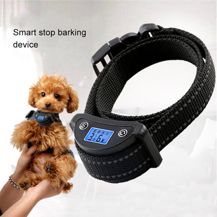LCD Screen Anti Barking Collar Beep Vibration and Optional NO Harm Shock Pet Dog Training Control System-garmade.com