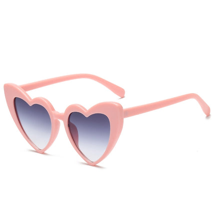 Heart Shape UV400 Polarized Sunglasses for Women(Pink+Blue)-garmade.com