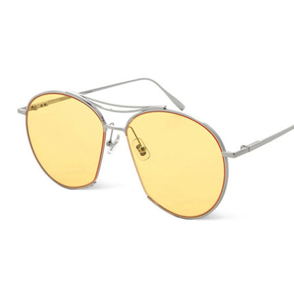 Vintage Oversize UV400 Sunglasses for Men Women Outdoor(Yellow)-garmade.com