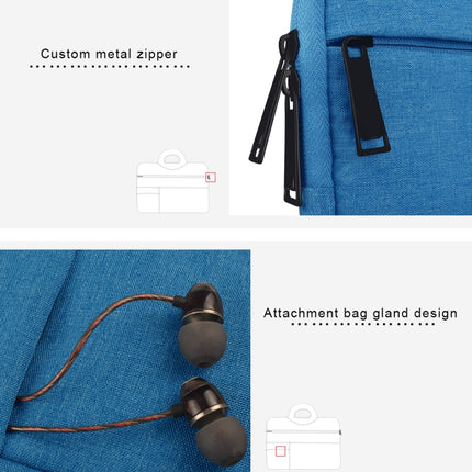 Universal Multiple Pockets Wearable Oxford Cloth Soft Portable Leisurely Handle Laptop Tablet Bag (Black)-garmade.com