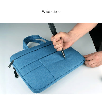 Universal Multiple Pockets Wearable Oxford Cloth Soft Portable Leisurely Handle Laptop Tablet Bag (Black)-garmade.com