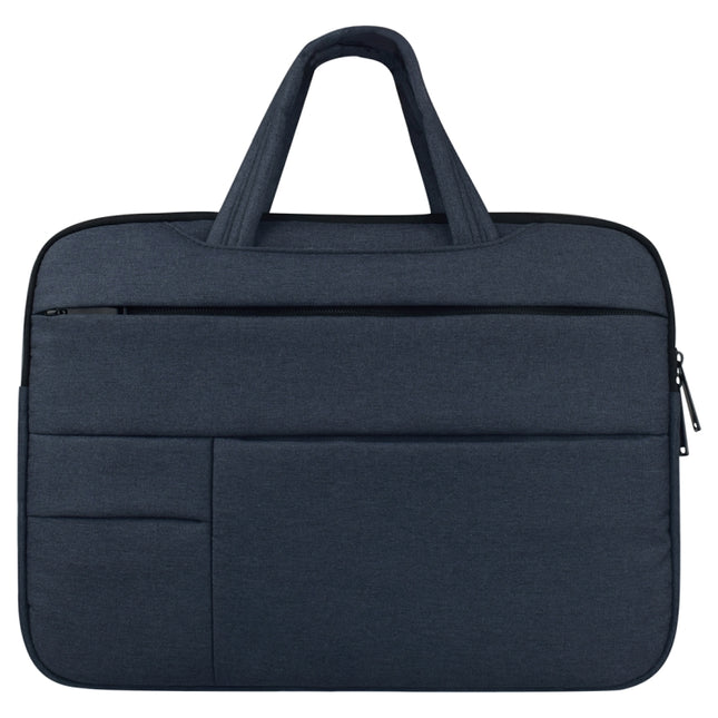 Universal Multiple Pockets Wearable Oxford Cloth Soft Portable Leisurely Handle Laptop Tablet Bag (Blue)-garmade.com