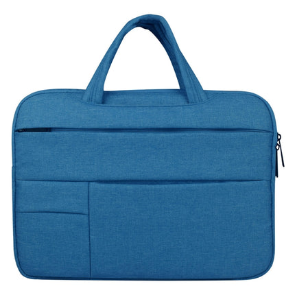 Universal Multiple Pockets Wearable Oxford Cloth Soft Portable Leisurely Handle Laptop Tablet Bag (Blue)-garmade.com