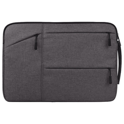 Universal Multiple Pockets Wearable Oxford Cloth Soft Portable Simple Business Laptop Tablet Bag (Grey)-garmade.com