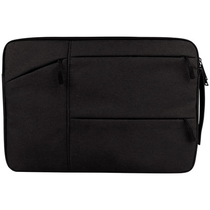 Universal Multiple Pockets Wearable Oxford Cloth Soft Portable Simple Business Laptop Tablet Bag (Black)-garmade.com