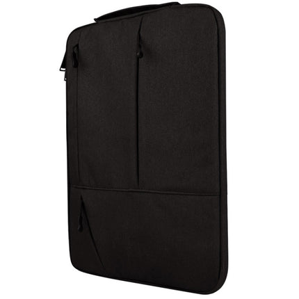 Universal Multiple Pockets Wearable Oxford Cloth Soft Portable Simple Business Laptop Tablet Bag (Black)-garmade.com