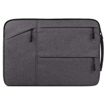 Universal Multiple Pockets Wearable Oxford Cloth Soft Portable Simple Business Laptop Tablet Bag (Grey)-garmade.com