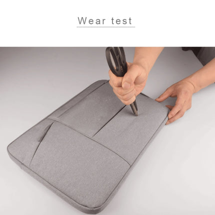 Universal Multiple Pockets Wearable Oxford Cloth Soft Portable Simple Business Laptop Tablet Bag (Grey)-garmade.com