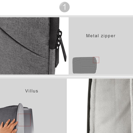 Universal Multiple Pockets Wearable Oxford Cloth Soft Portable Simple Business Laptop Tablet Bag(White)-garmade.com