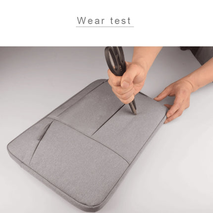 Universal Multiple Pockets Wearable Oxford Cloth Soft Portable Simple Business Laptop Tablet Bag (Black)-garmade.com