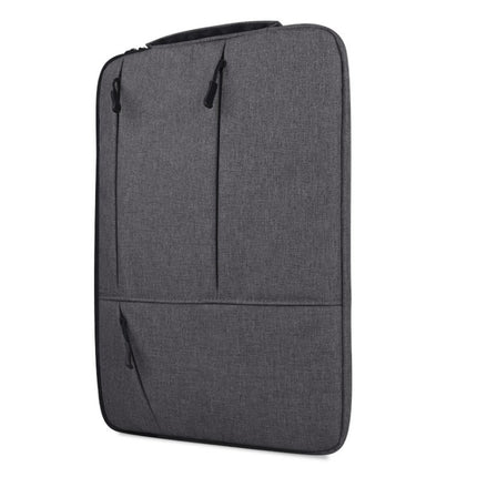 Universal Multiple Pockets Wearable Oxford Cloth Soft Portable Simple Business Laptop Tablet Bag (Grey)-garmade.com