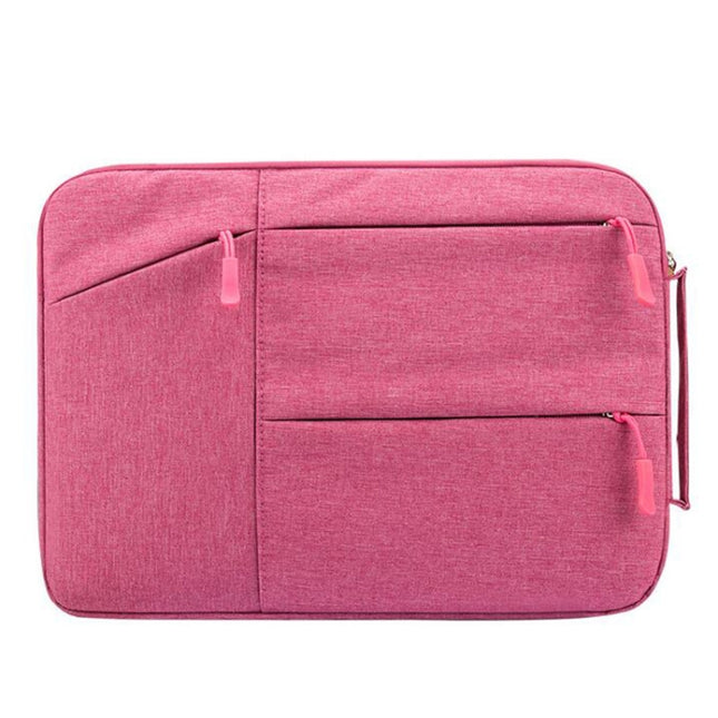 Universal Multiple Pockets Wearable Oxford Cloth Soft Portable Simple Business Laptop Tablet Bag (Magenta)-garmade.com