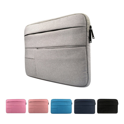 Universal Multiple Pockets Wearable Oxford Cloth Soft Portable Leisurely Laptop Tablet Bag (Black)-garmade.com
