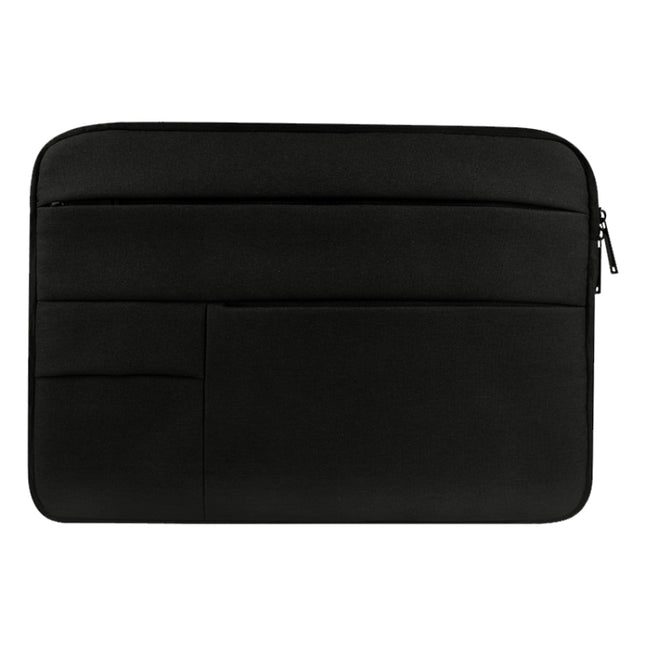 Universal Multiple Pockets Wearable Oxford Cloth Soft Portable Leisurely Laptop Tablet Bag (Black)-garmade.com