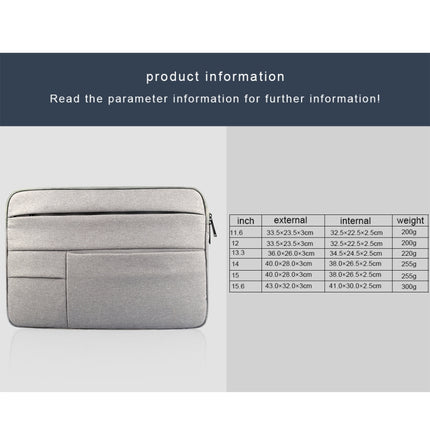 Universal Multiple Pockets Wearable Oxford Cloth Soft Portable Leisurely Laptop Tablet Bag (Magenta)-garmade.com