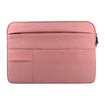 Universal Multiple Pockets Wearable Oxford Cloth Soft Portable Leisurely Laptop Tablet Bag (Pink)-garmade.com