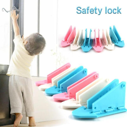 Window Safety Lock Sliding Door Window Lock Door and Window Stopper for Children (Pink)-garmade.com