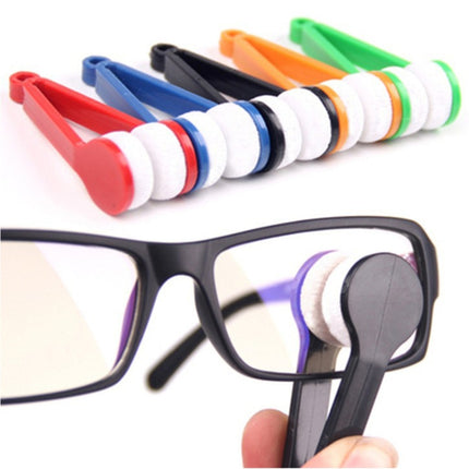 10 PCS Multifunction Portable Glasses Wipe Glasses Clean Wipe Microfiber Cleaning Cloth, Random Color Delivery-garmade.com