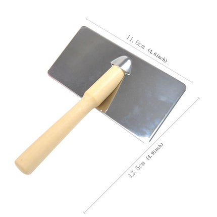 Soft Curve Needled Manual Bristles Grooming Cleaning Brush with Wood Handle for Pet, Size: L, Random Color Delivery-garmade.com