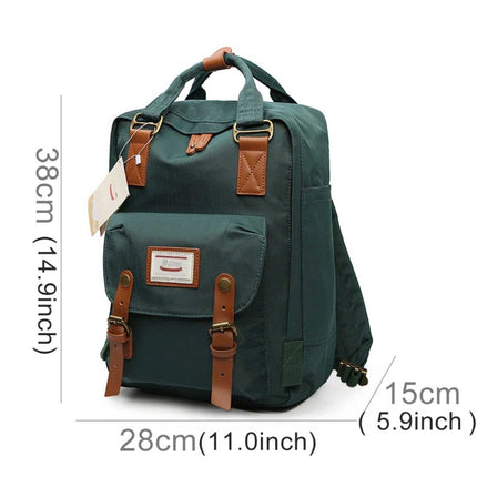 Fashion Casual Travel Backpack Laptop Bag Student Bag with Handle, Size: 38*28*15cm(Seaweed Green)-garmade.com