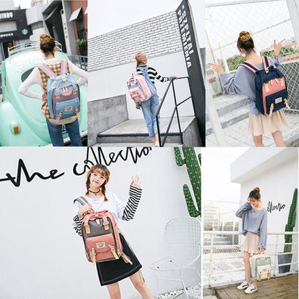 Fashion Casual Travel Backpack Laptop Bag Student Bag with Handle, Size: 38*28*15cm(Seaweed Green)-garmade.com