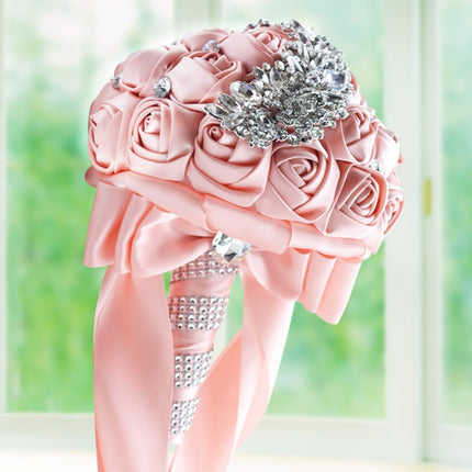 Wedding Holding Flowers Bridal Bouquet Accessories Bridesmaid Rhinestone Party Wedding Decoration Supplies-garmade.com