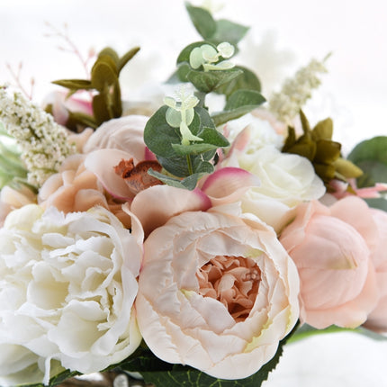 Wedding Holding Flower Bridal Bouquet Accessories Bridesmaid Party Wedding Decoration Supplies, Diameter: 24cm-garmade.com