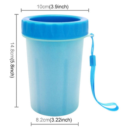 Pet Antiseptic Products Silicone Wash Feet Cleaning Cup Size: L(Blue)-garmade.com