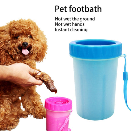 Pet Antiseptic Products Silicone Wash Feet Cleaning Cup Size: L(Blue)-garmade.com