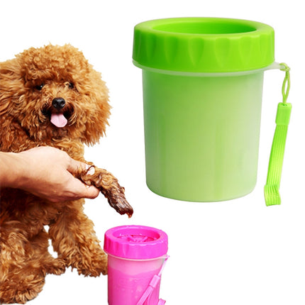 Pet Antiseptic Products Silicone Wash Feet Cleaning Cup Size: S(Green)-garmade.com
