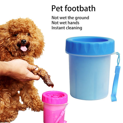 Pet Antiseptic Products Silicone Wash Feet Cleaning Cup Size: S(Blue)-garmade.com